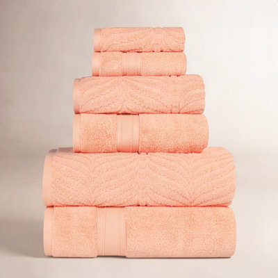 Amaretto 6-Piece Chevron Cotton Towel Set