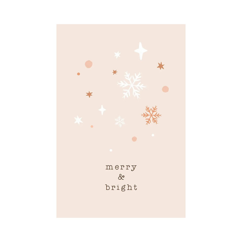"Merry & Bright" par Orara studio, reproduction d’art, H 18 po x l 12 po x 1,5 po, Toile tendue, Pas de tapis