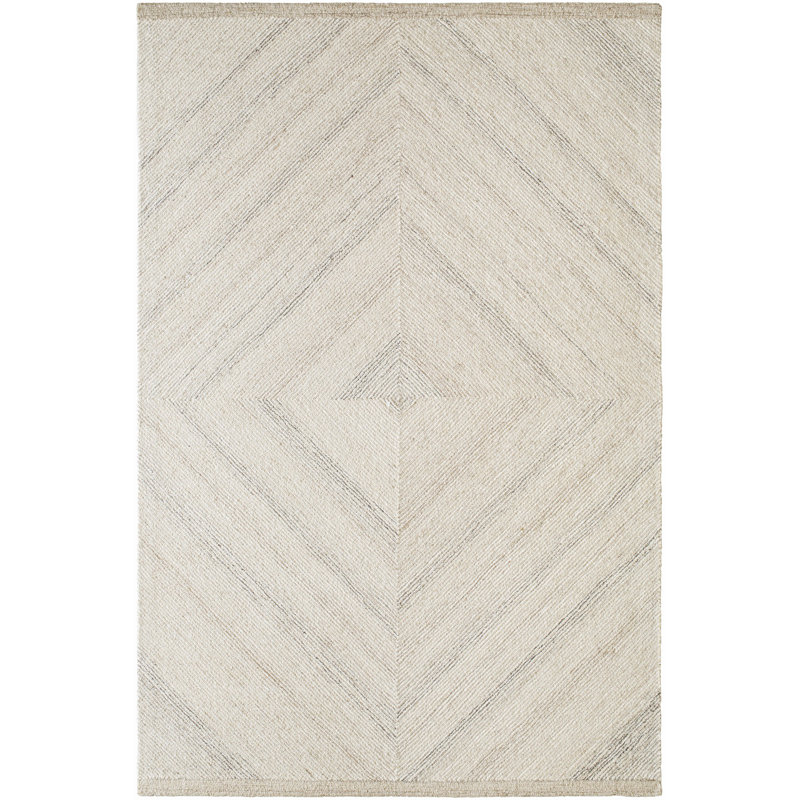 Lumpkin Hand Tufted Wool Geometric Indoor Rug, Rectangle 8'10" x 12'
