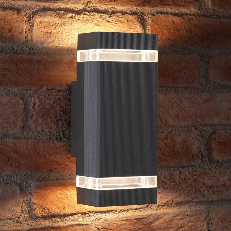 Gadbois 2 - Bulb 26.3cm H Outdoor Flush Mount, Anthracite