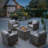 Kreda 5 - Piece Outdoor Seating Group With 41" Fire Pit With Swivel Glide Chair And Cushions-923376191-923376190