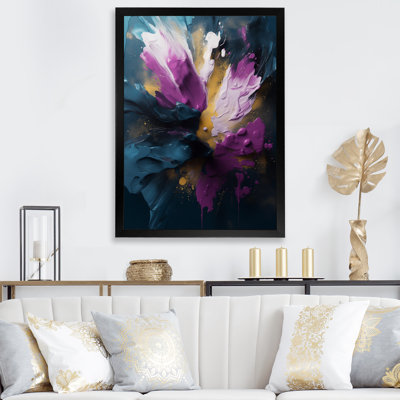 Purple And Blue Realities On Canvas I - Abstract Painting Canvas Wall Art
