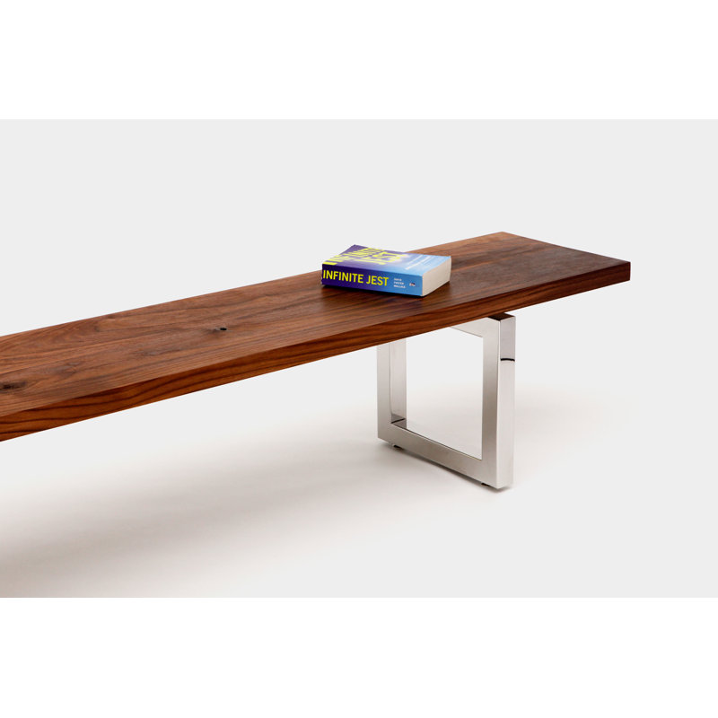 Gax Dining Bench, 18" H x 96" W x 16" D, Stainless Steel