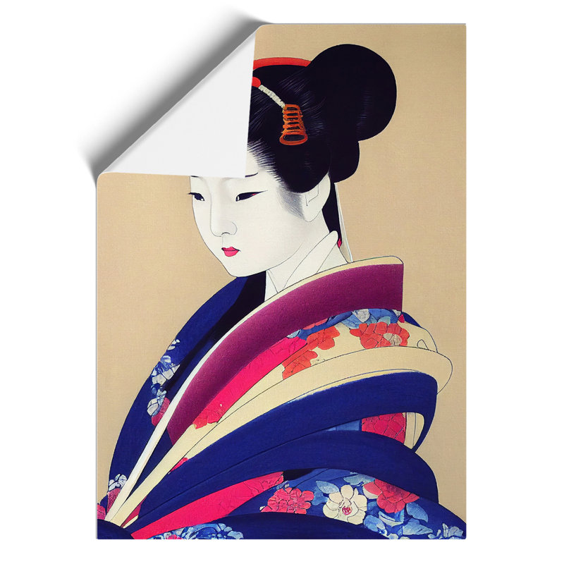 View Of A Geisha No.5 - Wall Art, Paper, 42cm H x 29.7cm W, No Matte