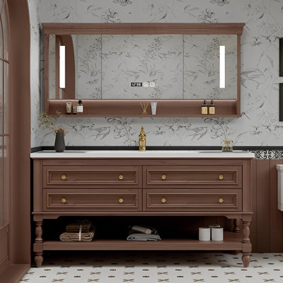 Armoire de salle de bain américaine rétro