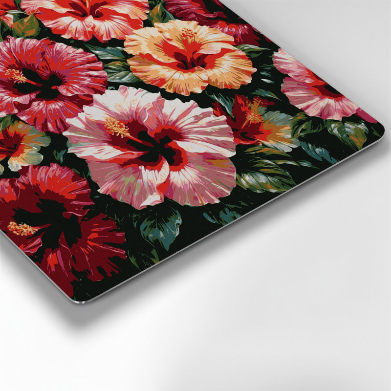 Hibiscus hawaïen, art mural en métal brun, H 12 po x l 12 po