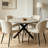 Bourke Round Modern Kitchen Dining Table Set with Dining Chairs-129860352-119048005