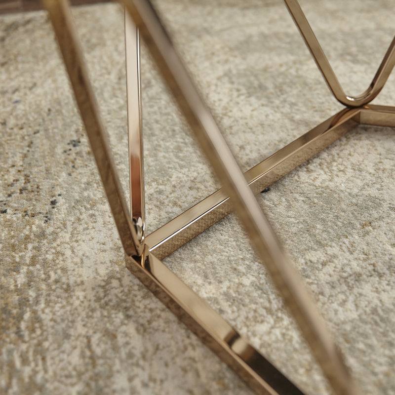 Trygve Single Coffee Table, Gold