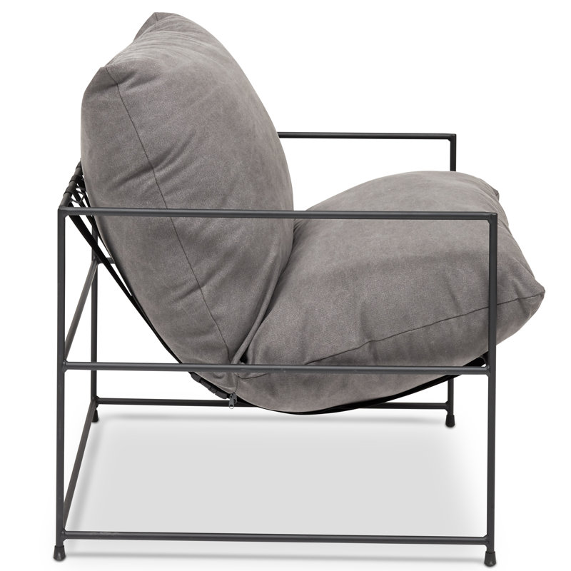 Danita Armchair, Washed Grey Performance Canvas
