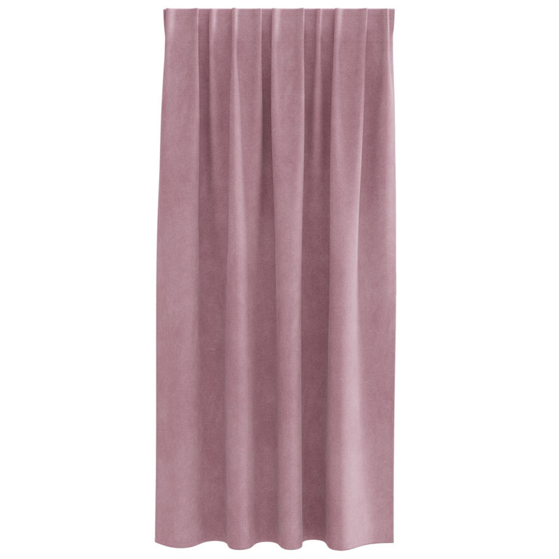 Curtains Polyester 140Cm Sound-Absorbing, Pink, 140cm Width x 175cm Drop