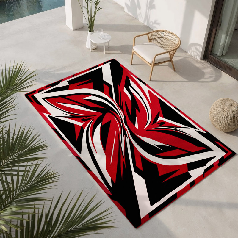 Tapis intérieur et extérieur Bloodstone Mirage, Rectangle 9' x 12'