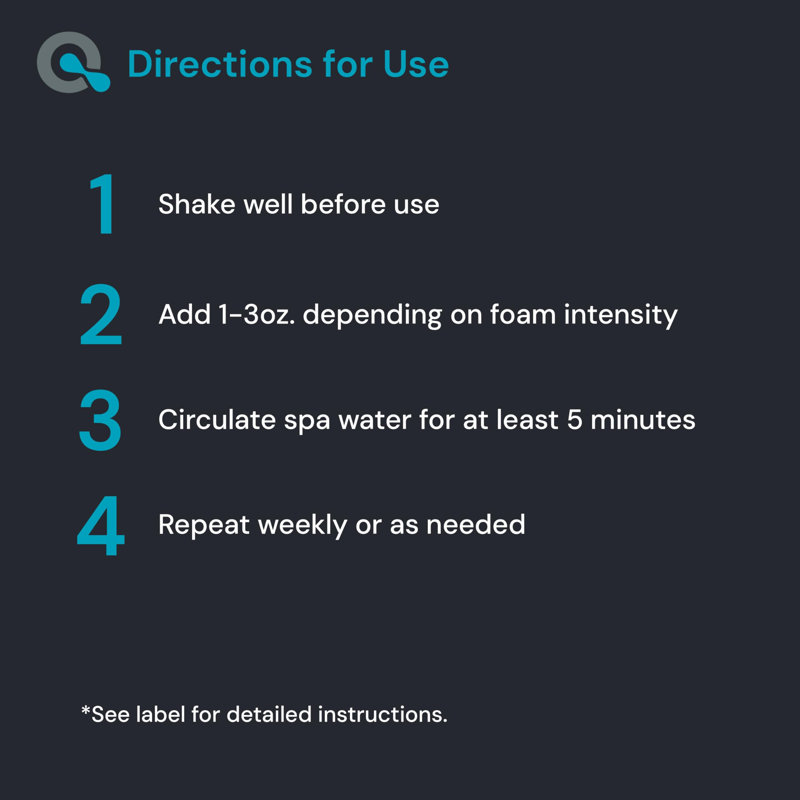 Anti-mousse pour spa AquaDoc - Anti-mousse pour spa - 64 oz - Anti-mousse anti-mousse pour spa - fabriqué aux États-Unis