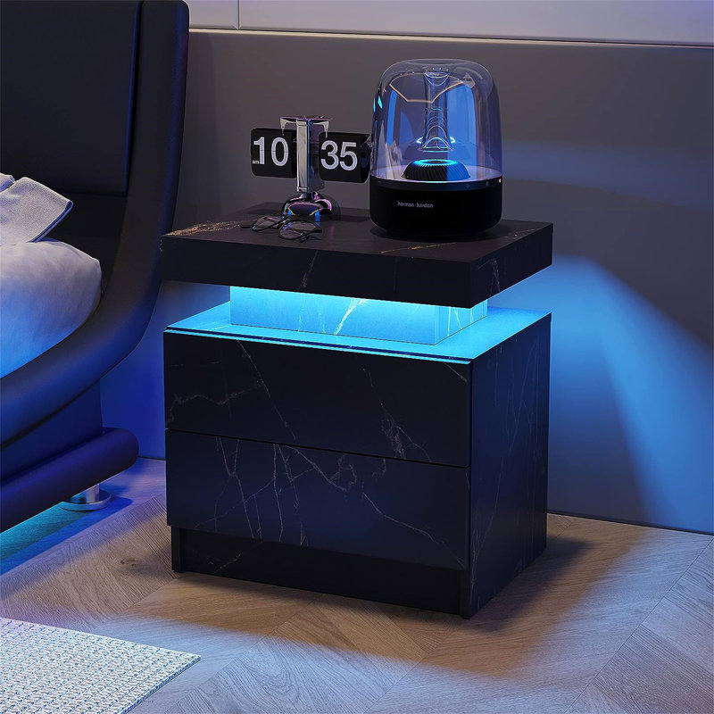 Delonia 19.3'' W Nightstand, Gray