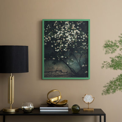 Impression florale vintage encadrée Cxxvi - bois massif