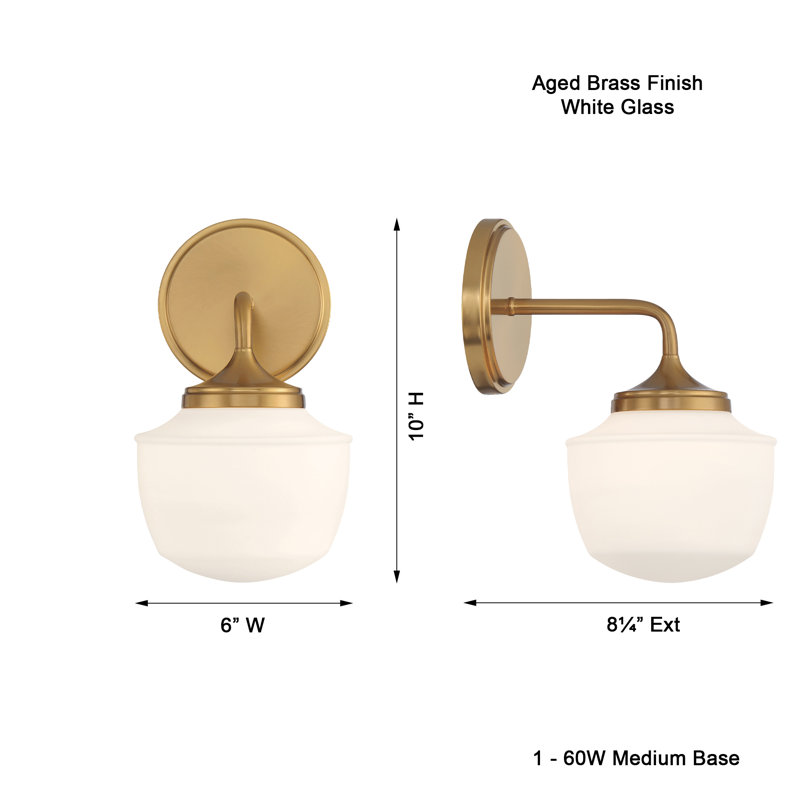 Cornwell 1 - Light Bath Sconce by Minka-Lavery®, Antique Brass
