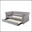 Smoke Gray Fabric Daybed W/Trundle (Twin)