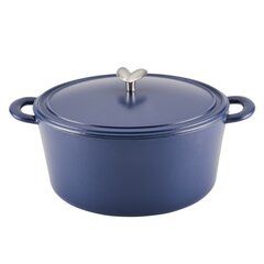 GSW 7-Piece Cooking Pot Set with Dots Blue-white, steel enamel, plastic