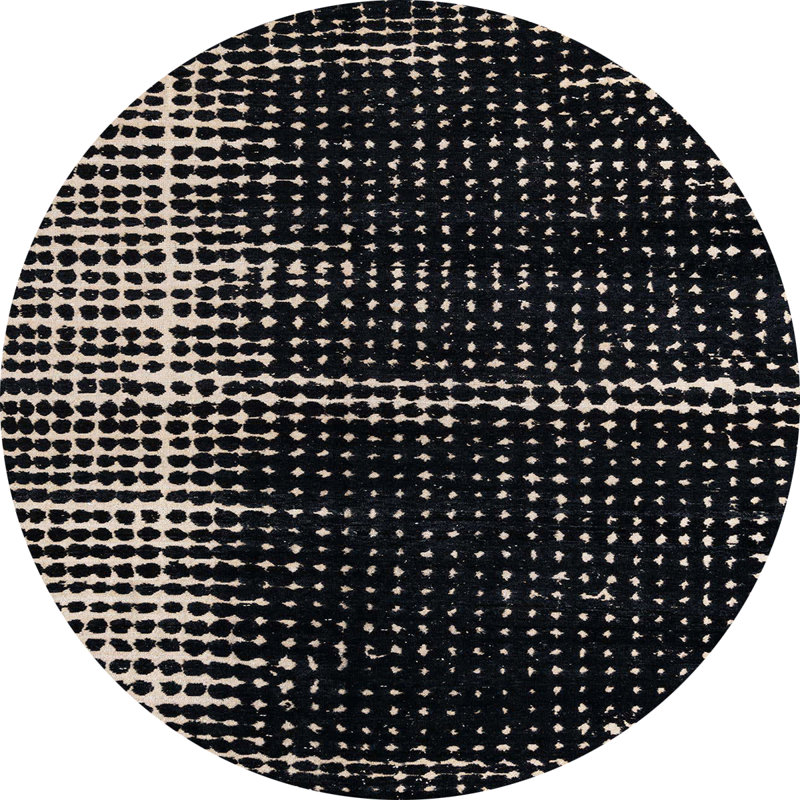 Abstract Indoor Rug, Round 5'