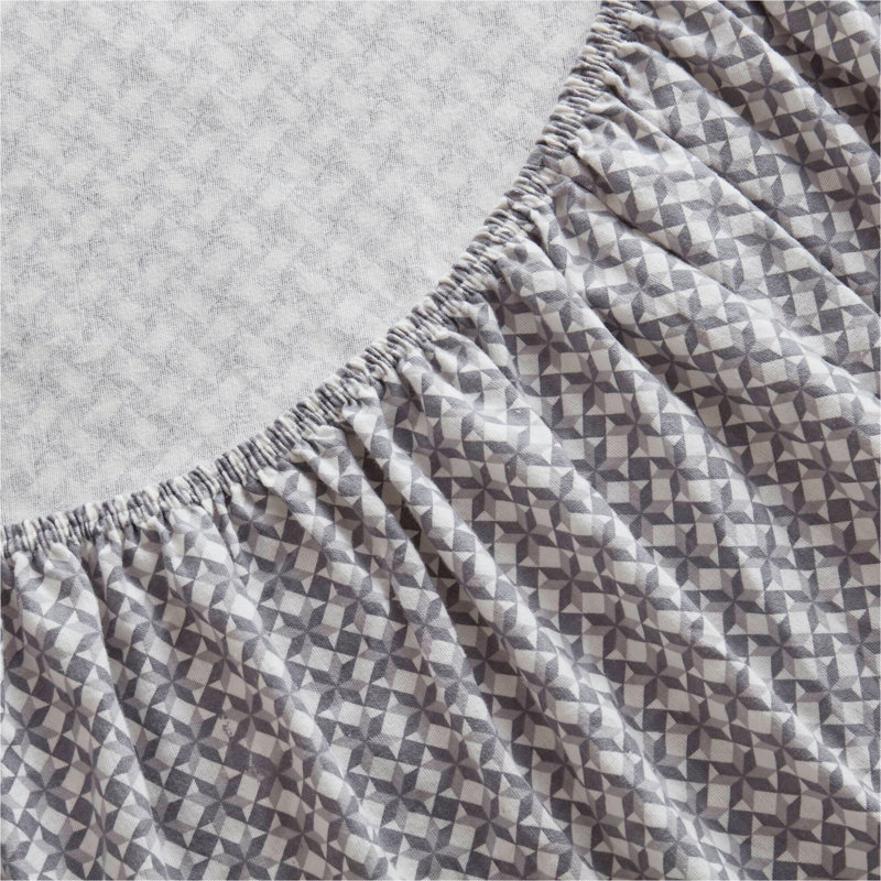 Ensemble de draps 4 pièces 100% coton à motif de flocons de neige, Queen Sheet Set with 2 Pillowcases, Multicolor Geometric