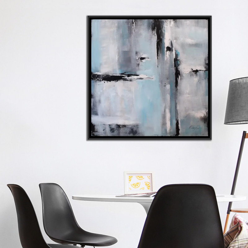 «Rain», reproduction sur toile, H 18 po x l 18 po x P 1,5 po, Toile encadrée noire, Pas de tapis