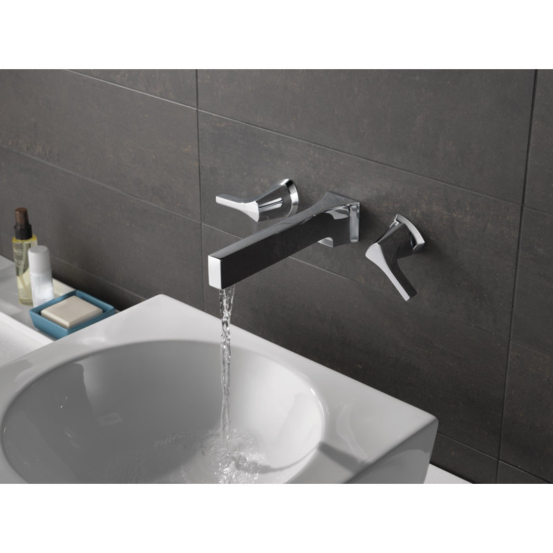 Robinet de salle de bain mural Zura, Chrome