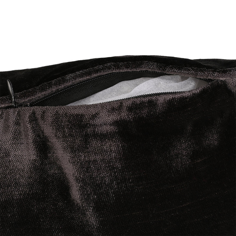 Naperville Square Scatter Cushion, Black, 55cm H x 55cm W x 4cm D