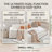Modern Twin Linen Upholstered Daybed with Lift-Up Storage and Curved Arms, Cream-1738757092