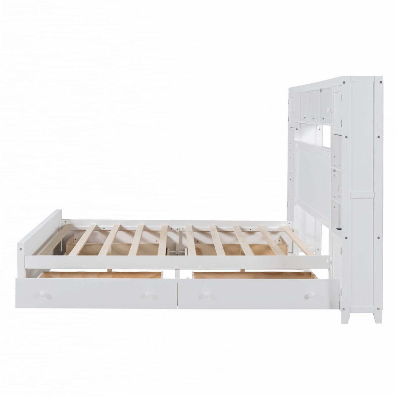 Lit en bois avec douilles, Blanc