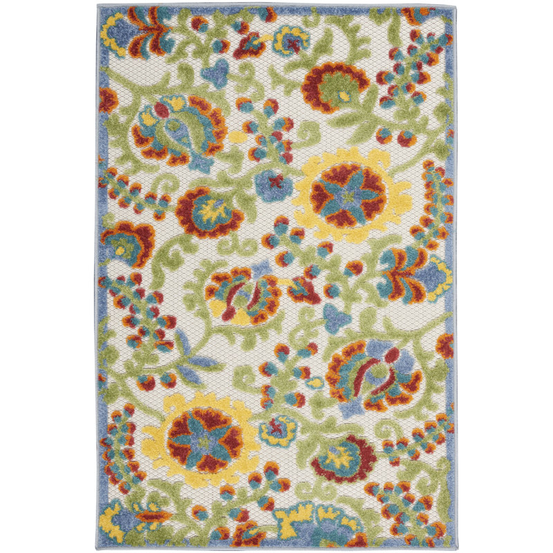 Richana Floral Indoor Rug, Rectangle 2'8" x 4'