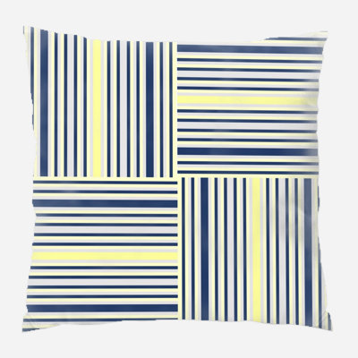 Striped Microsuede Reversible Throw Pillow