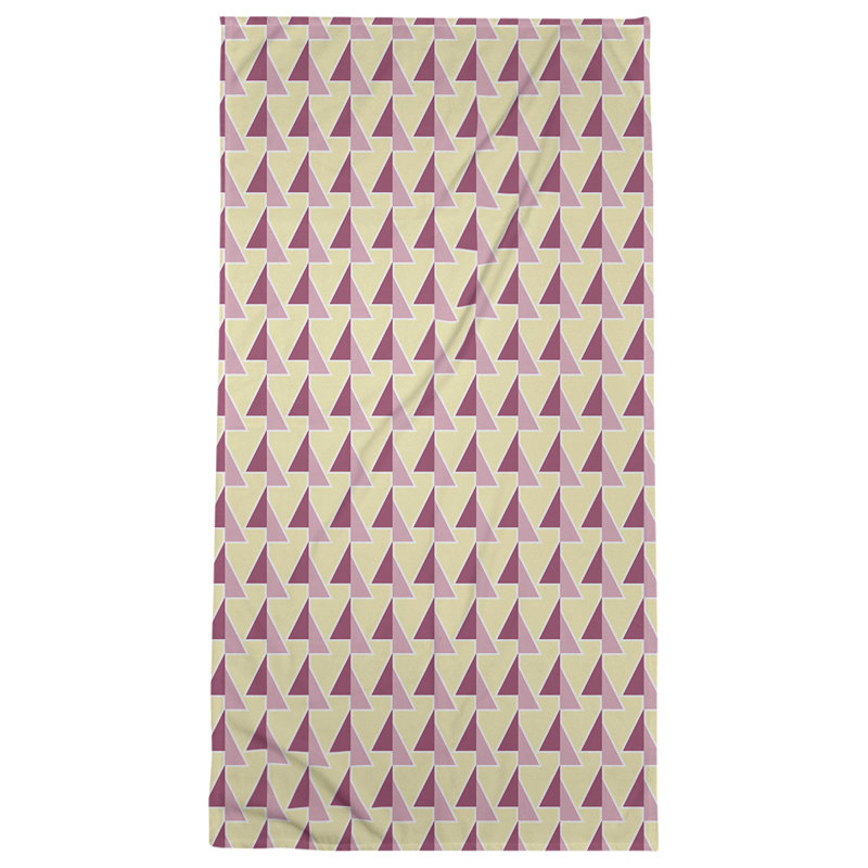 Serviette de plage à flèches changeées, Rouge foncé / rose / pêche
