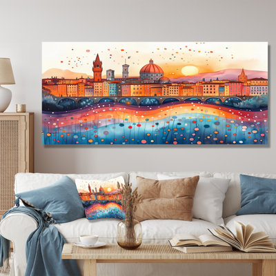 «Color of Italy In Florence Nightfall II», art sur toile Italie