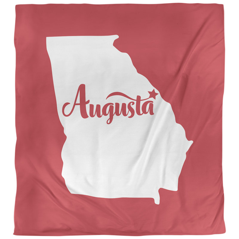 Housse de couette augusta georgia, Rouge, Microfibre