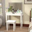 Coiffeuse pour chambre à coucher avec éclairage à DEL à intensité variable et tabouret