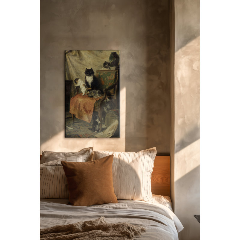 "Kittens at Play", reproduction sur toile tendue, H 18 po x l 12 po