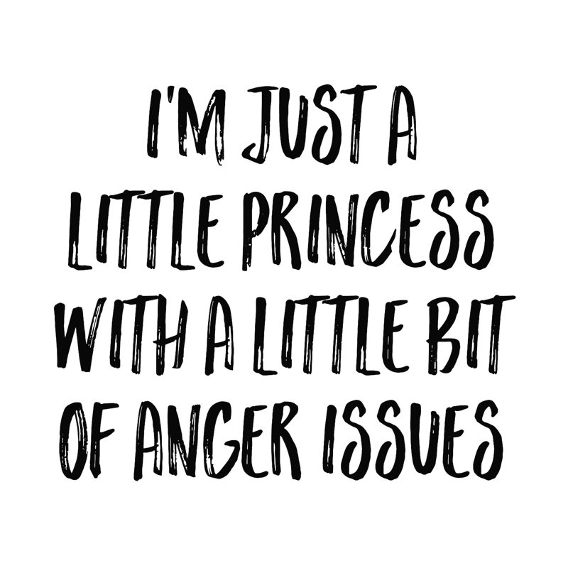 «Little Princess», art textuel sur toile tendue, H 20 po x l 20 po