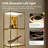 5-Tier LED Glass Display Shelf, Bookcase with Dimmable Lights and Golden Coating Metal Frame-341067170
