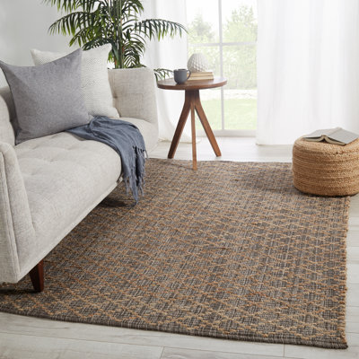 Tapis brun tissé à la main Kraker