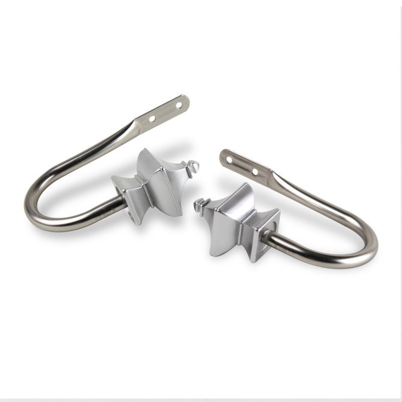 Retenue de rideaux Esta, Nickel satiné