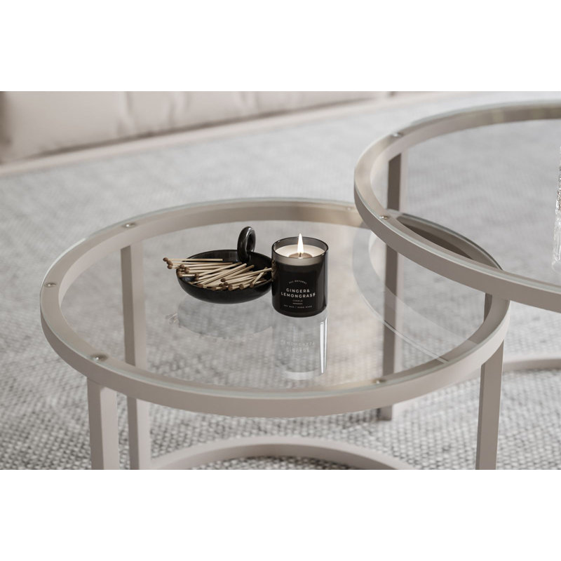 Cordey Coffee Table, Glass tabletop