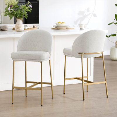27'' Modern Counter Stools With Metal Frame