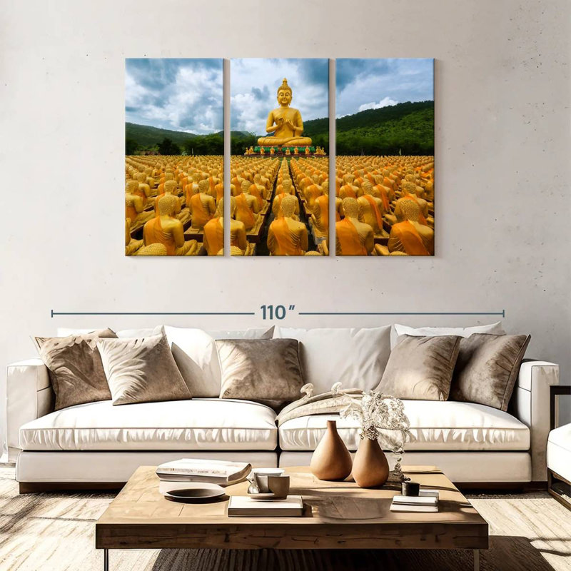 Adella Buddhist Memorial Park Buddhas, 48" H x 74" W