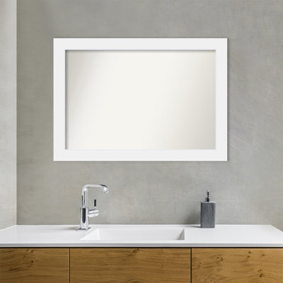 Wood Flat Wall Mirror