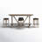 Susan 4-Person Solid Wood Upholstered Dining Set