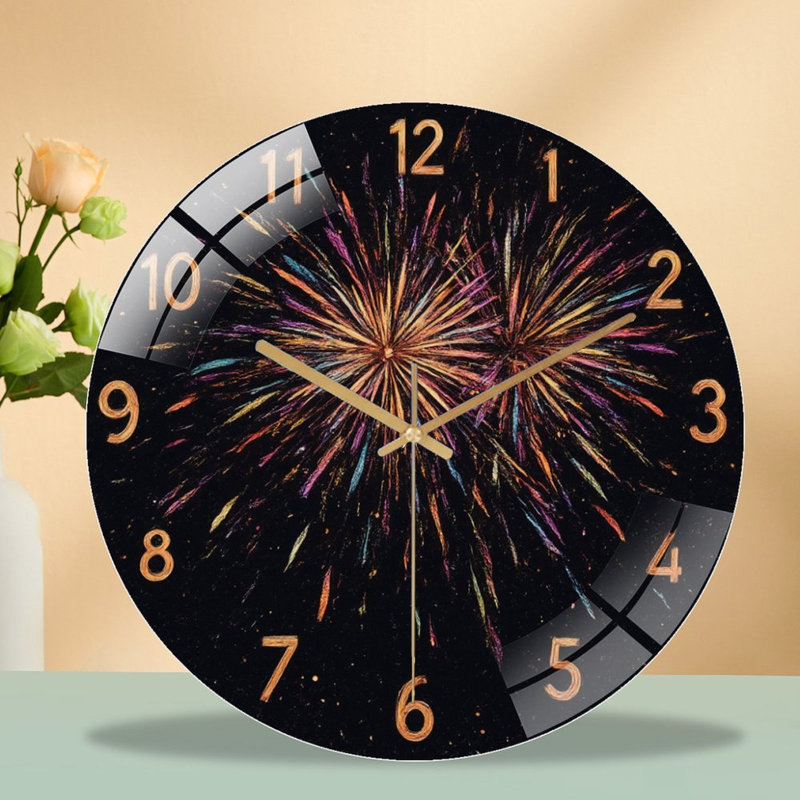 Horloge murale en verre 12 po