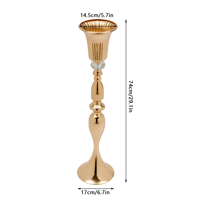 Magers Metal Table Vase, Gold