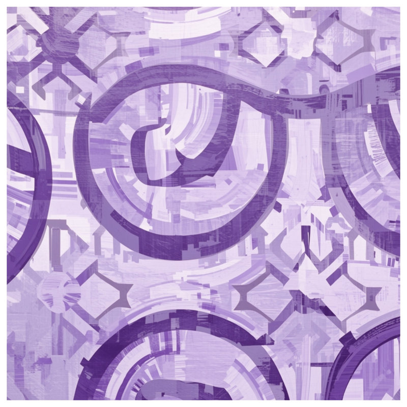 Couvertures mauves à motif géométrique, L 50 po x H 60 po