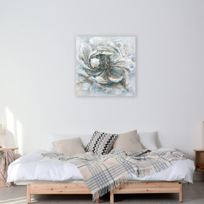 Fleur - peinture sur toile tendue