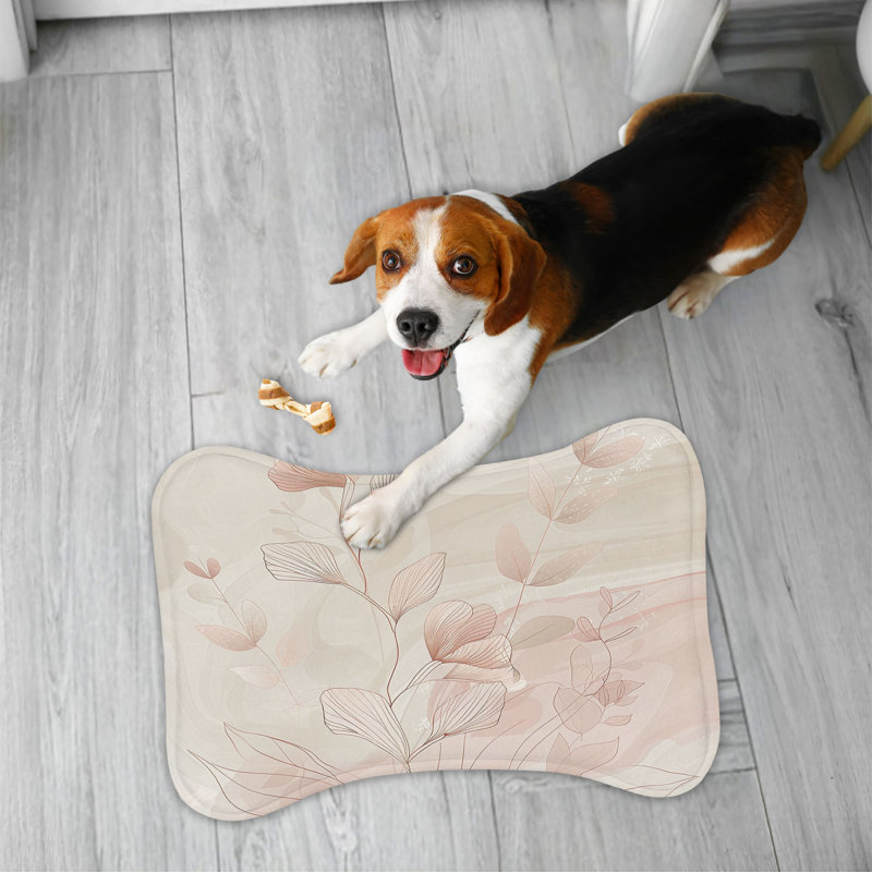 Tapis d'alimentation 1 pièce en forme d'os Perfectly imperfect florals