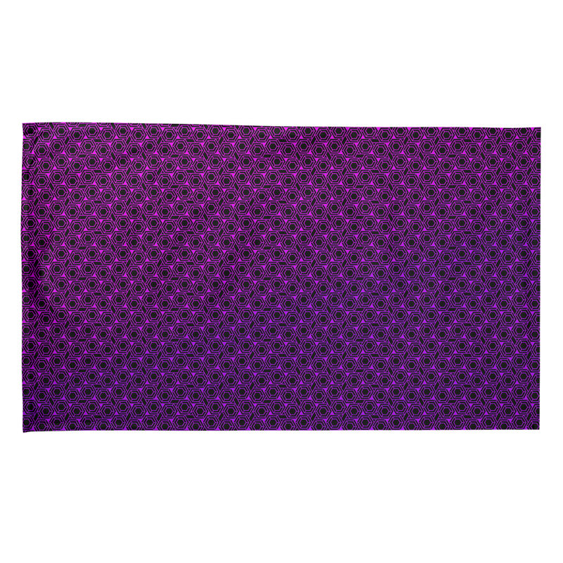 Serviette de thé hexagonale à treillis alternable Mcguigan, Mauve foncé / noir, Polyester sergé